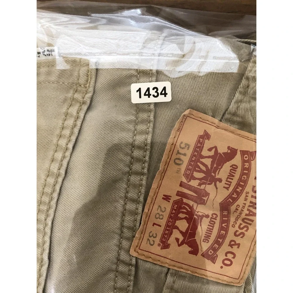 Levi's 510 Jeans Mens Size 28x30 (Tag 28x32) Brown Skinny Denim